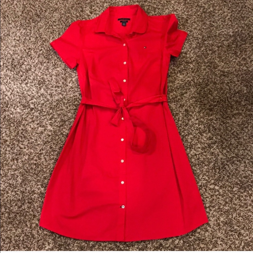 Coral pink sun dress from Tommy Hilfiger